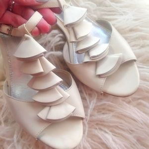 Sandals Leather Off-White Summer Wedding Heels